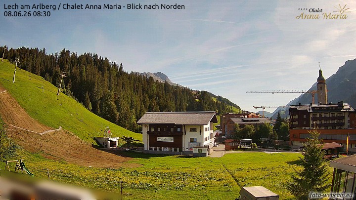 Archived image Webcam Lech (Chalet Anna Maria)