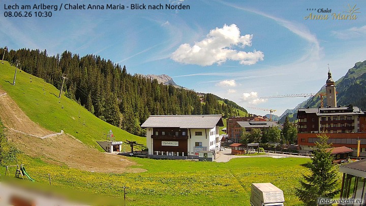 Archived image Webcam Lech (Chalet Anna Maria)