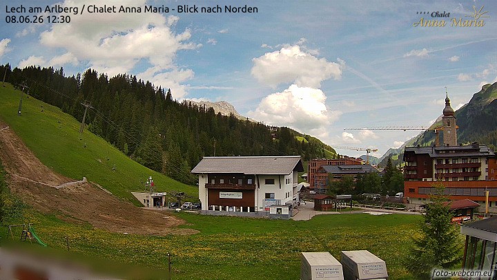 Archived image Webcam Lech (Chalet Anna Maria)