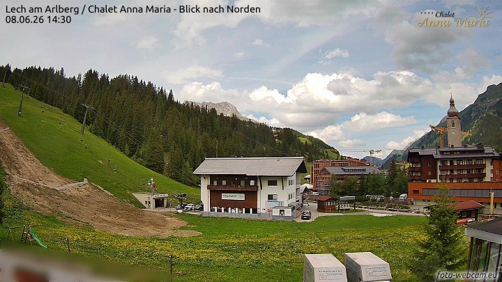 Archived image Webcam Lech (Chalet Anna Maria)