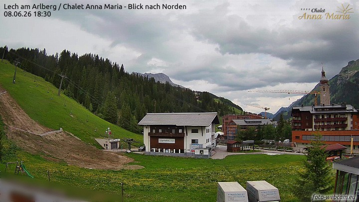 Archived image Webcam Lech (Chalet Anna Maria)