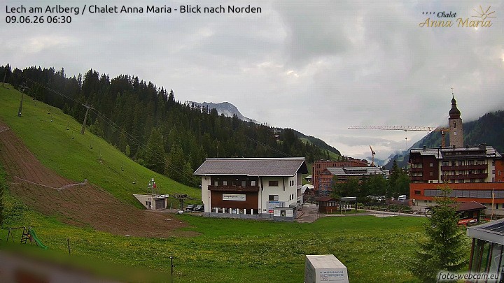 Archived image Webcam Lech (Chalet Anna Maria)