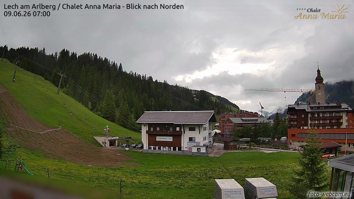 Archived image Webcam Lech (Chalet Anna Maria)