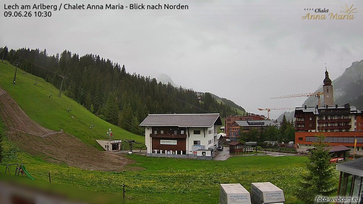 Archived image Webcam Lech (Chalet Anna Maria)