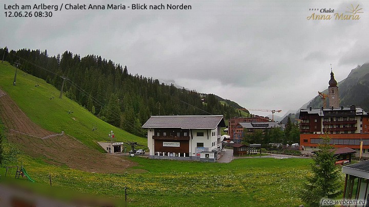 Archived image Webcam Lech (Chalet Anna Maria)