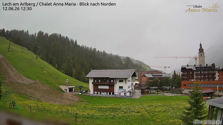 Archived image Webcam Lech (Chalet Anna Maria)