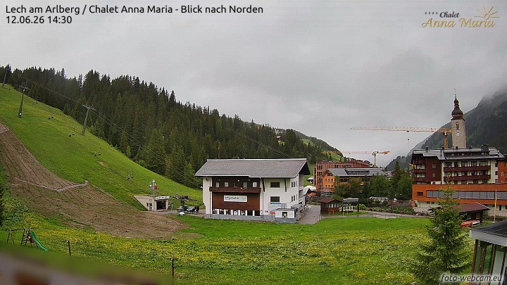 Archived image Webcam Lech (Chalet Anna Maria)