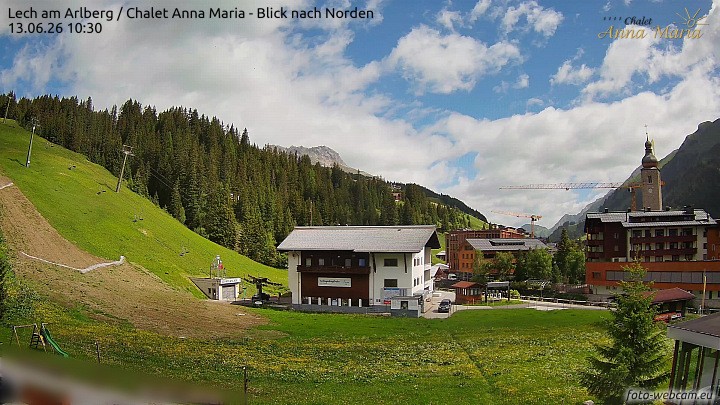 Archiv Foto Webcam Schlegelkopfareal, Lech