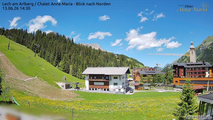 Archiv Foto Webcam Schlegelkopfareal, Lech