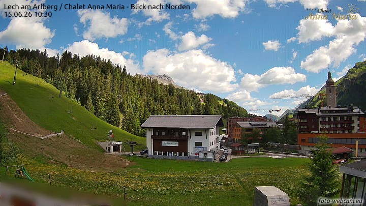 Archiv Foto Webcam Schlegelkopfareal, Lech