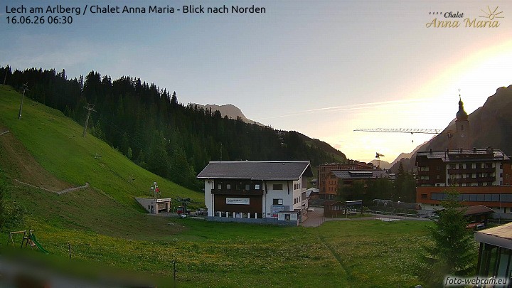 Archiv Foto Webcam Schlegelkopfareal, Lech