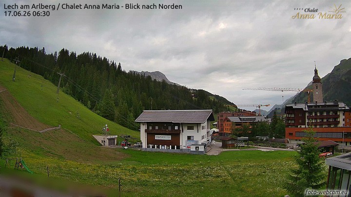 Archiv Foto Webcam Schlegelkopfareal, Lech