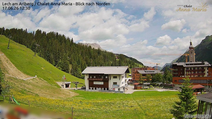 Archiv Foto Webcam Schlegelkopfareal, Lech