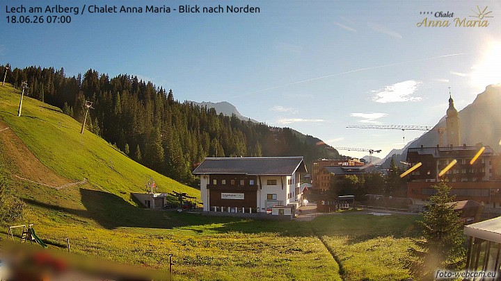 Archived image Webcam Lech (Chalet Anna Maria)