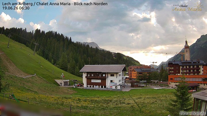 Archiv Foto Webcam Schlegelkopfareal, Lech