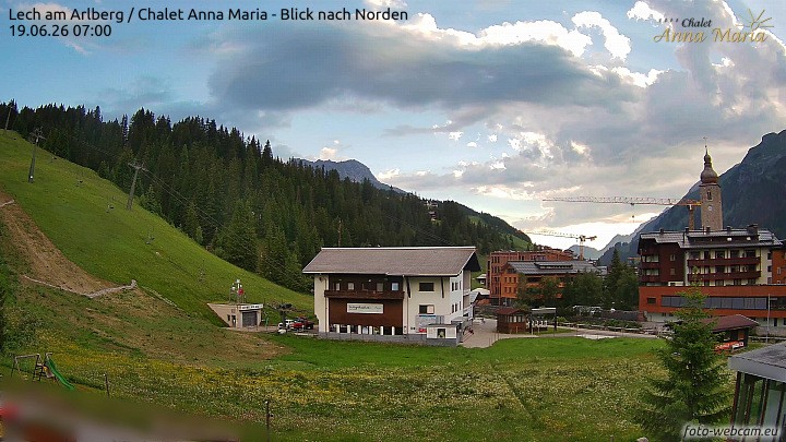 Archiv Foto Webcam Schlegelkopfareal, Lech