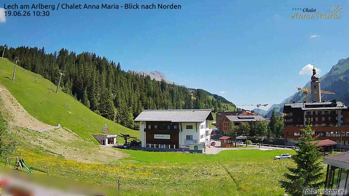 Archiv Foto Webcam Schlegelkopfareal, Lech