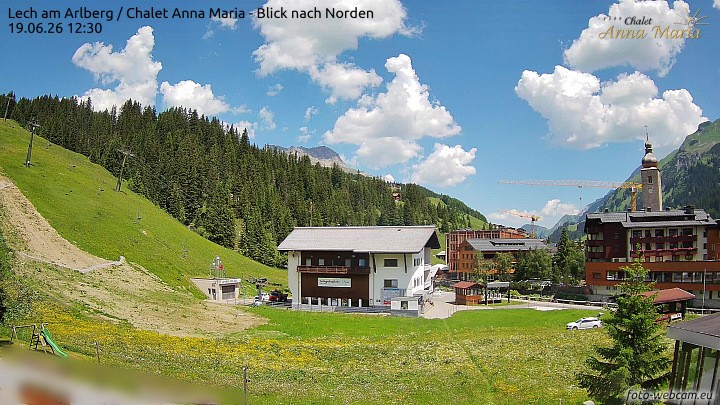 Archiv Foto Webcam Schlegelkopfareal, Lech