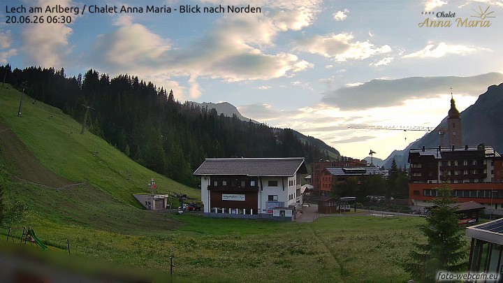 Archiv Foto Webcam Schlegelkopfareal, Lech