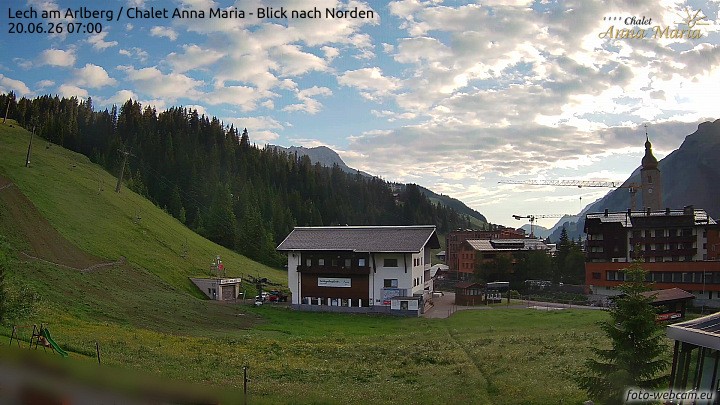 Archiv Foto Webcam Schlegelkopfareal, Lech