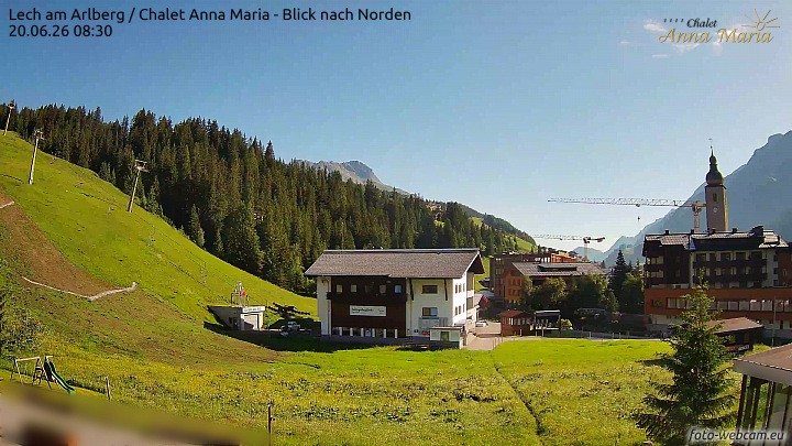 Archiv Foto Webcam Schlegelkopfareal, Lech