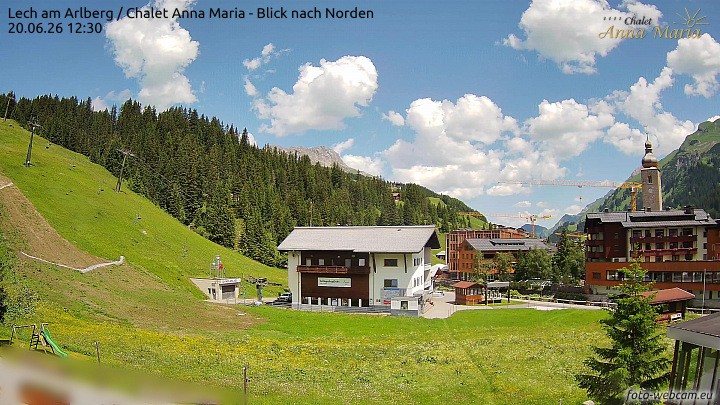 Archiv Foto Webcam Schlegelkopfareal, Lech