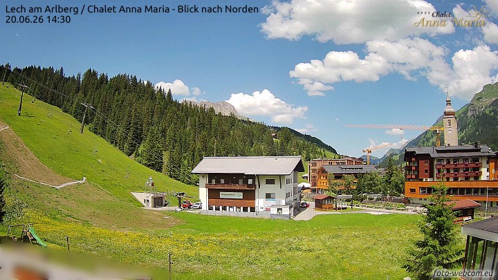 Archiv Foto Webcam Schlegelkopfareal, Lech