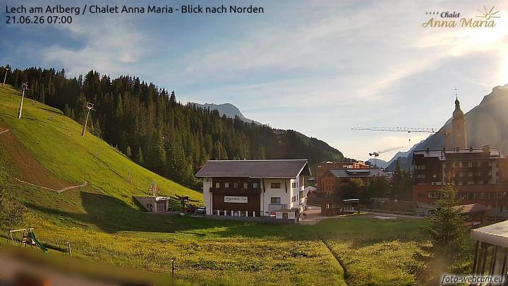 Archived image Webcam Lech (Chalet Anna Maria)