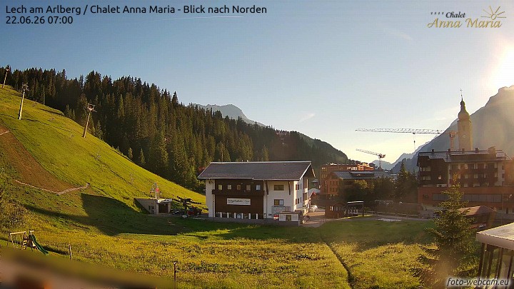 Archiv Foto Webcam Schlegelkopfareal, Lech