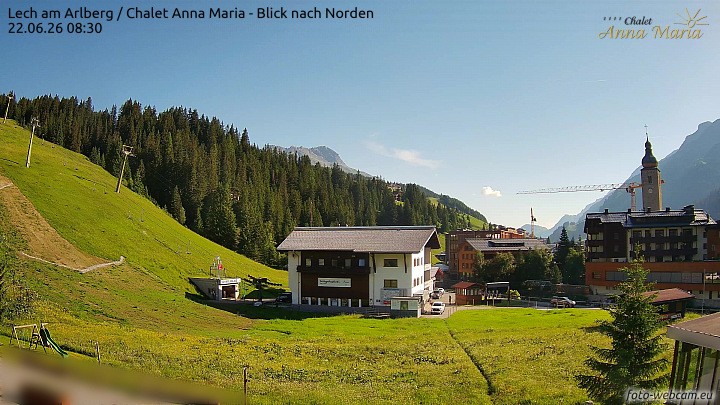 Archiv Foto Webcam Schlegelkopfareal, Lech