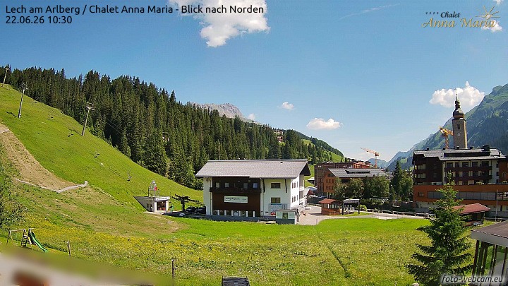 Archiv Foto Webcam Schlegelkopfareal, Lech