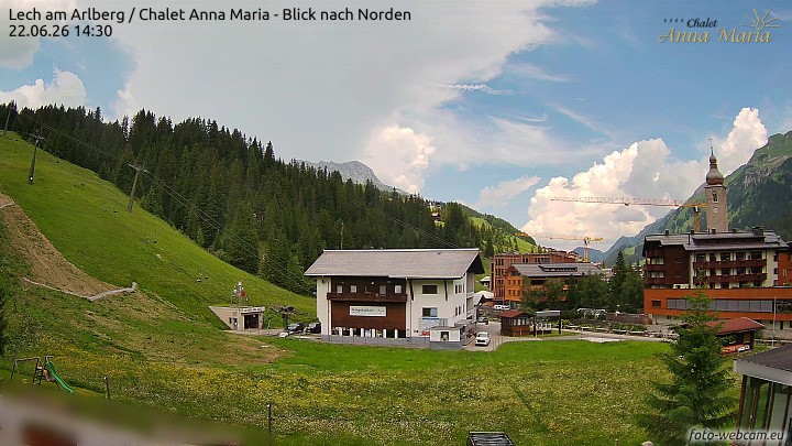 Archiv Foto Webcam Schlegelkopfareal, Lech