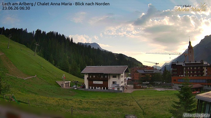 Archived image Webcam Lech (Chalet Anna Maria)