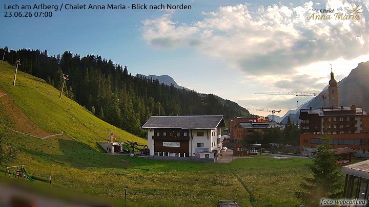 Archiv Foto Webcam Schlegelkopfareal, Lech