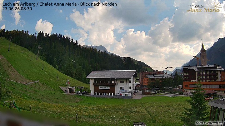 Archiv Foto Webcam Schlegelkopfareal, Lech