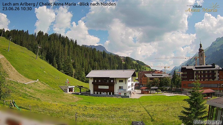 Archiv Foto Webcam Schlegelkopfareal, Lech