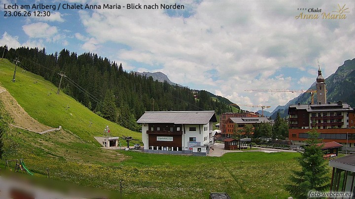 Archiv Foto Webcam Schlegelkopfareal, Lech