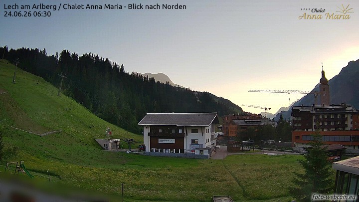 Archived image Webcam Lech (Chalet Anna Maria)