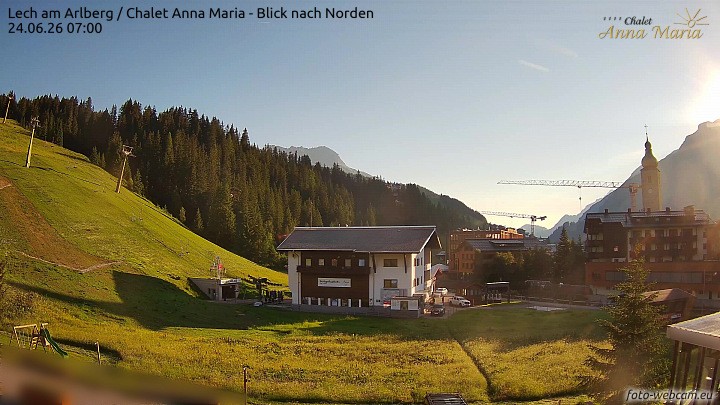Archived image Webcam Lech (Chalet Anna Maria)
