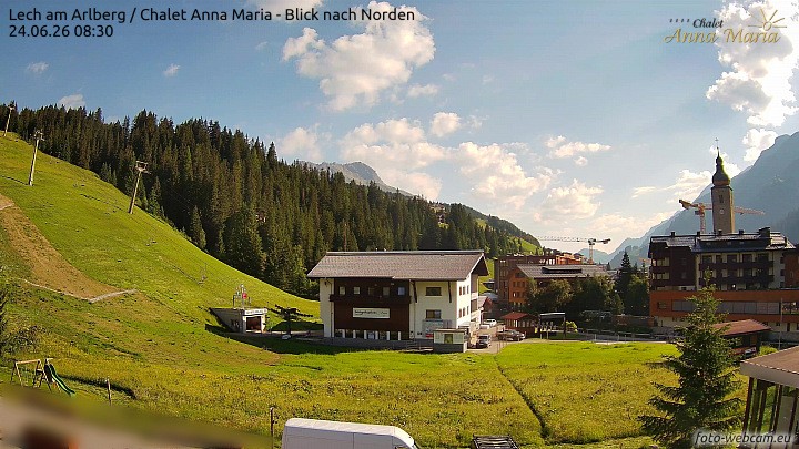 Archived image Webcam Lech (Chalet Anna Maria)
