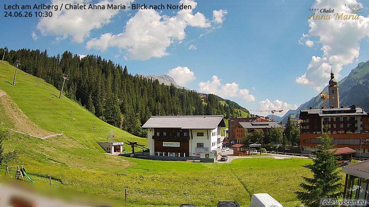Archived image Webcam Lech (Chalet Anna Maria)