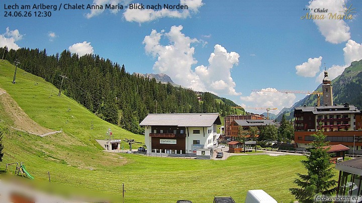 Archived image Webcam Lech (Chalet Anna Maria)