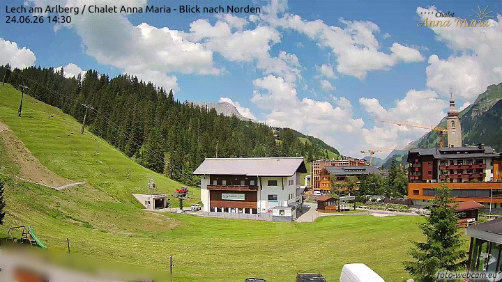 Archived image Webcam Lech (Chalet Anna Maria)