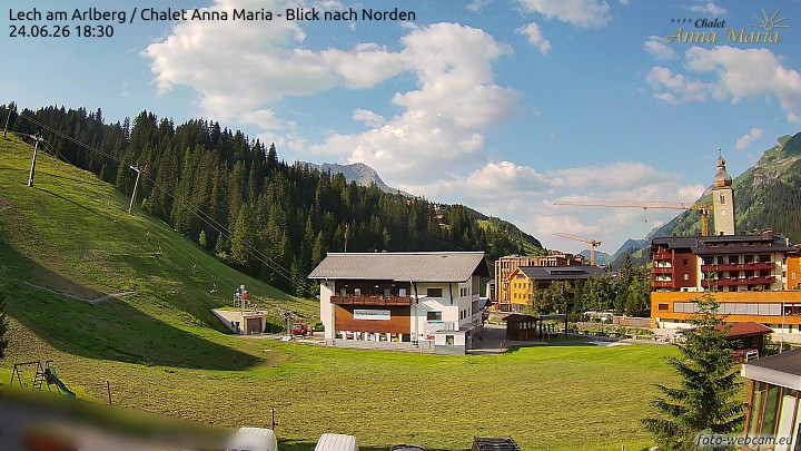 Archived image Webcam Lech (Chalet Anna Maria)