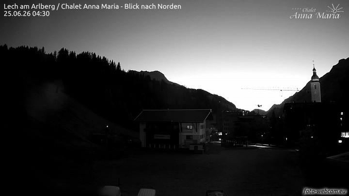 Archived image Webcam Lech (Chalet Anna Maria)