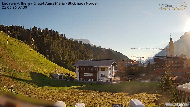 Archived image Webcam Lech (Chalet Anna Maria)