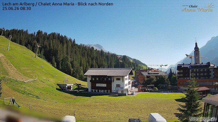 Archived image Webcam Lech (Chalet Anna Maria)