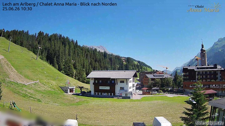 Archived image Webcam Lech (Chalet Anna Maria)