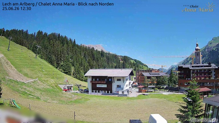 Archived image Webcam Lech (Chalet Anna Maria)