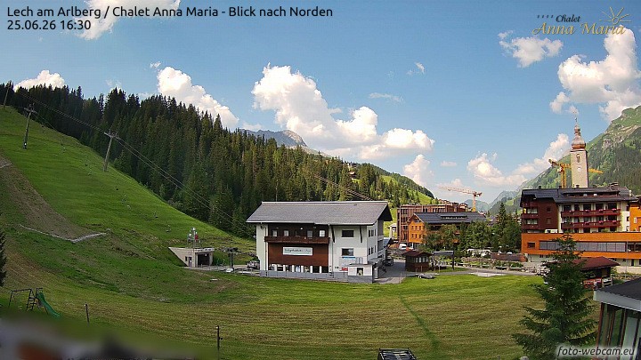 Archived image Webcam Lech (Chalet Anna Maria)